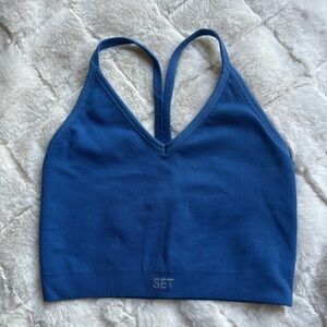 Women's Blue Crisp Set Sculptflex Ribbed Bra